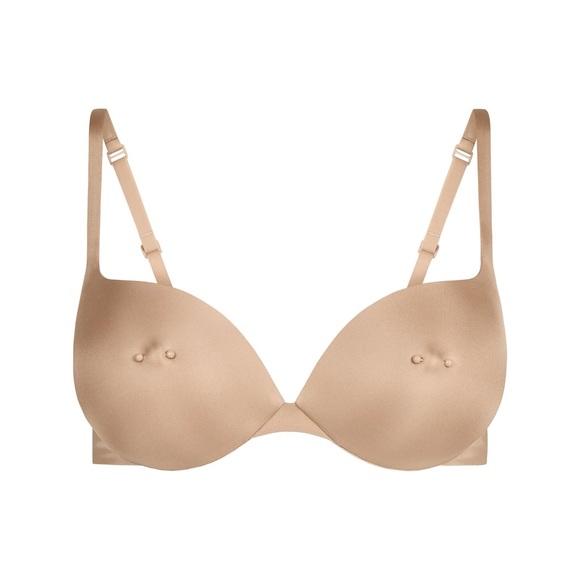 SKIMS ULTIMATE PIERCED NIPPLE PUSH UP BRA Size 32D in Sienna color NWT - Picture 2 of 5